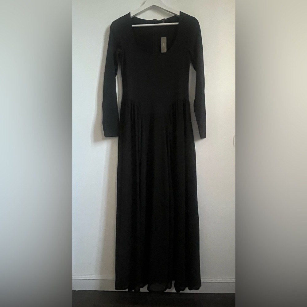 J. CREW NWT Ballet Dress Chiffon Skirt Black Midi Maxi Mixed Materials XS